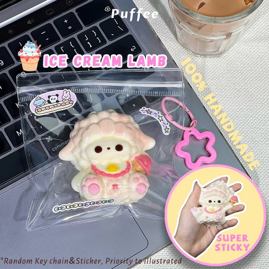 Taba Squishy Ice Cream Lamb Taba Sheep - The Squishy Bake Shop