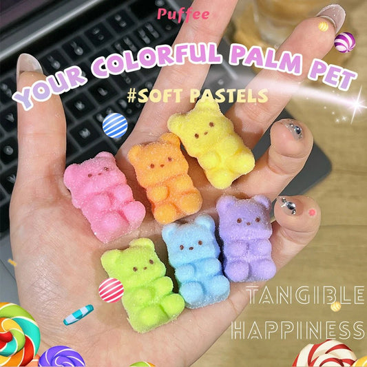Taba Squishy Rainbow Bear Pastels Taba Gummy Cat - The Squishy Bake Shop