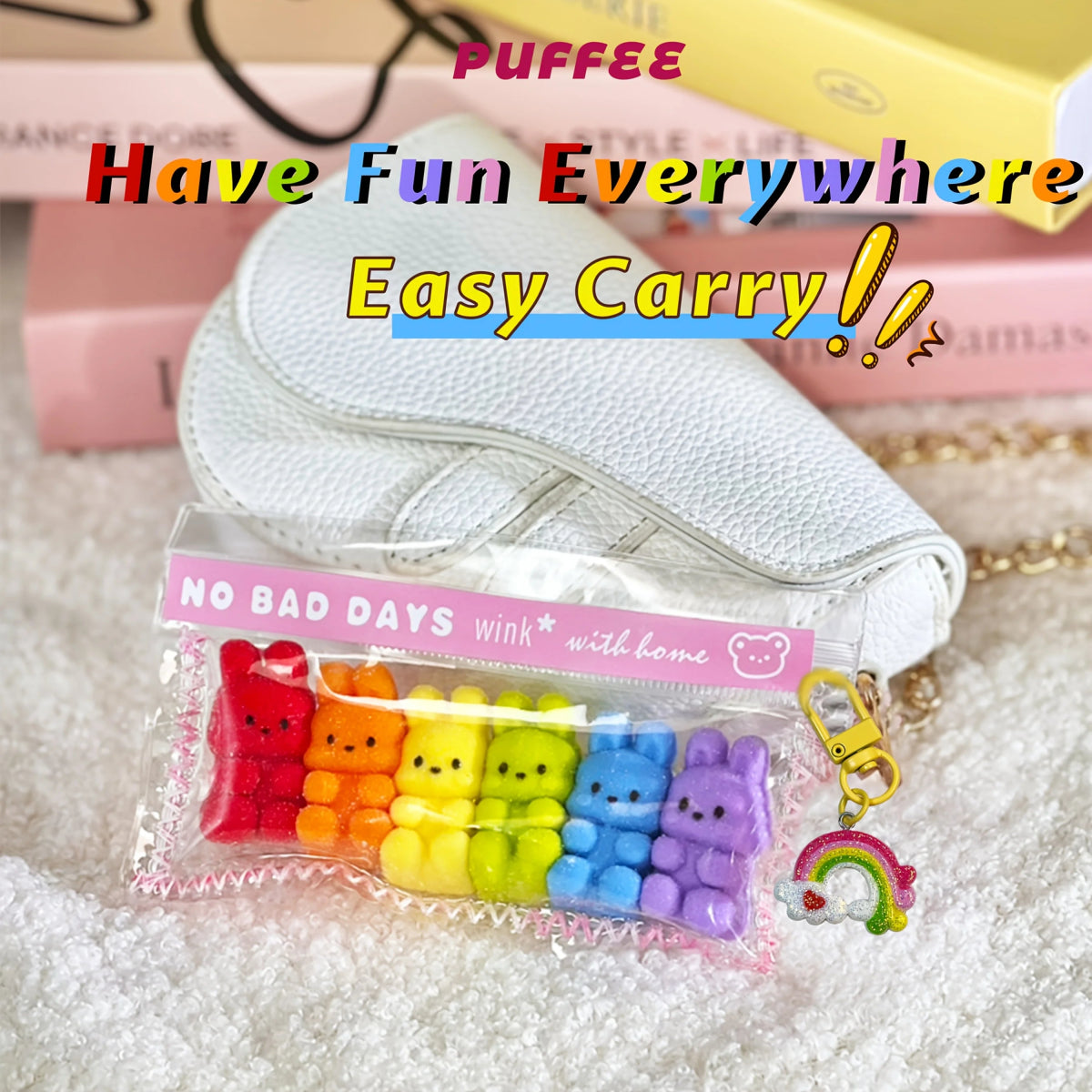 Taba Squishy Rainbow Bunny Puppy Taba Bunny and Puppy - The Squishy Bake Shop