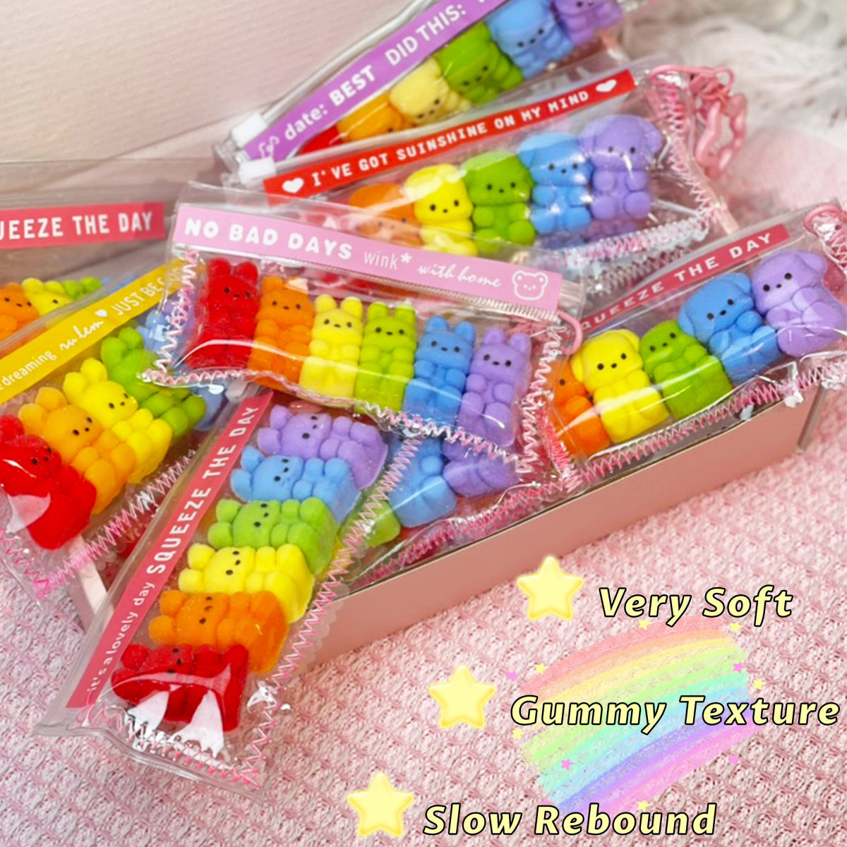 Taba Squishy Rainbow Bunny Puppy Taba Bunny and Puppy - The Squishy Bake Shop