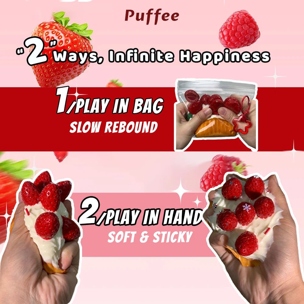 Taba Squishy Strawberry Tart Taba Bread - The Squishy Bake Shop